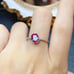 Alexanrite Gemstone Ring 6x8mm, Lab Created Alexandrite Ring 925 Sterling