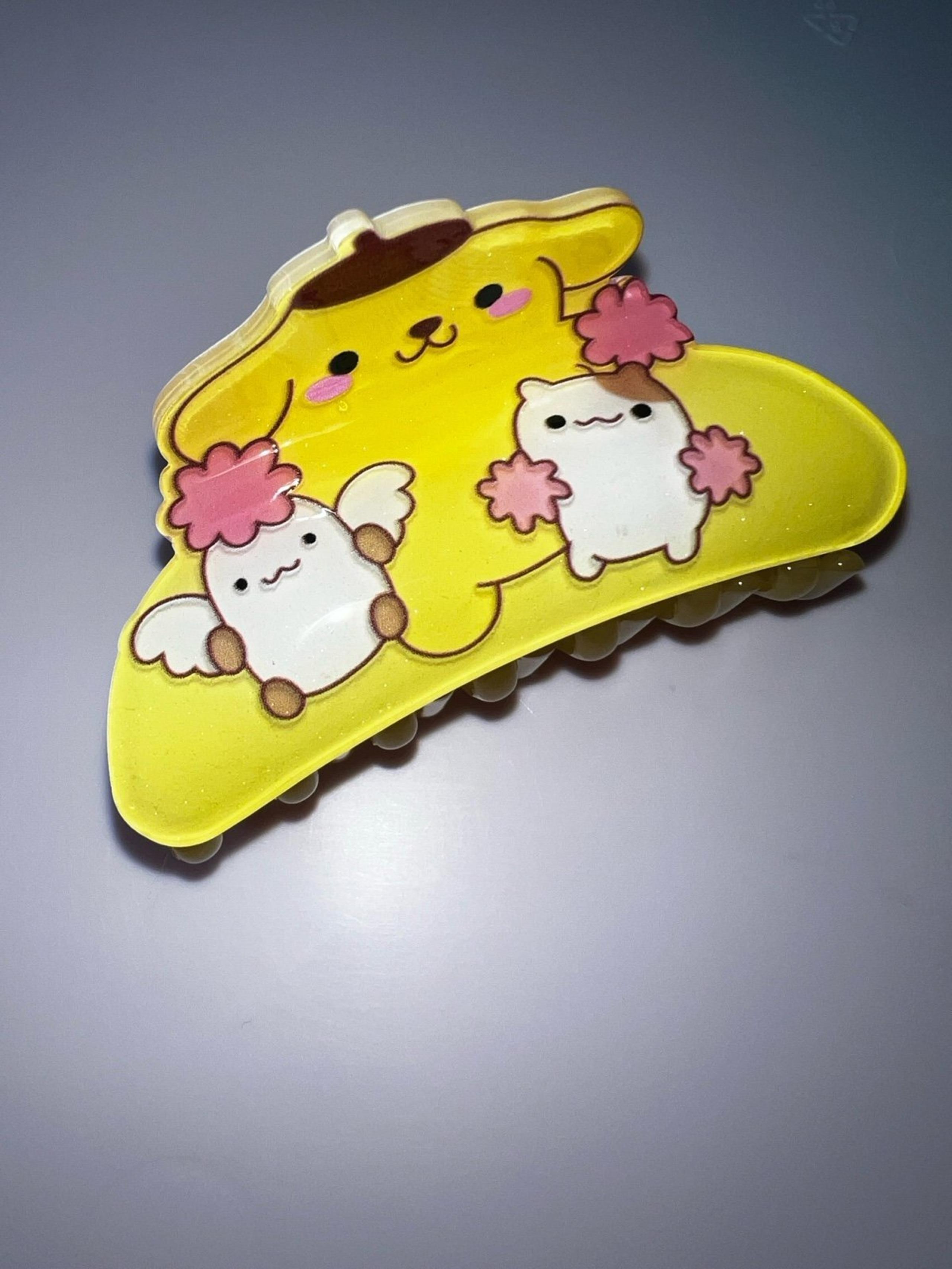 New Sanrio POMPOMPURIN Hello Kitty friend - Hair clip claw Kawaii Japanese anime