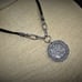 Vintage Sterling Signed Silpada 925 Israel Ornate Pendant Leather Cord Necklace