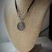 Vintage Sterling Signed Silpada 925 Israel Ornate Pendant Leather Cord Necklace
