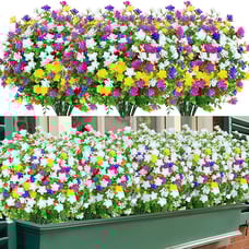 8 Bundles Artificial Flowers for Hanging Planters