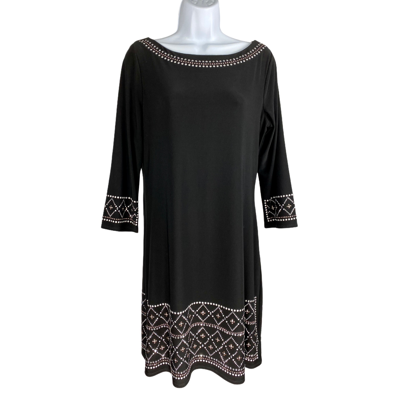 WHBM Beaded Trim Tunic / Mini Dress M