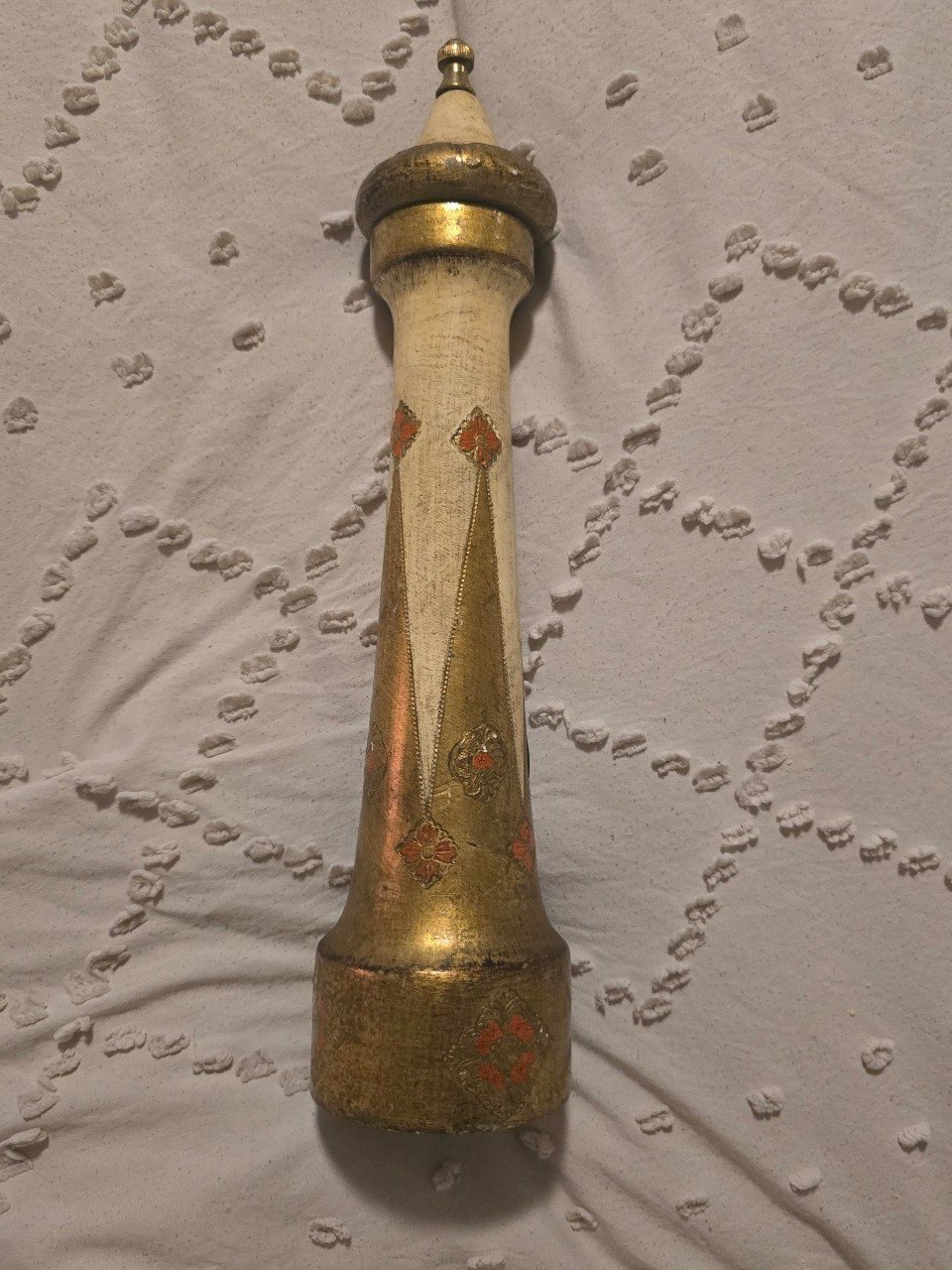 Vintage, Italian Hand-painted pepper mill