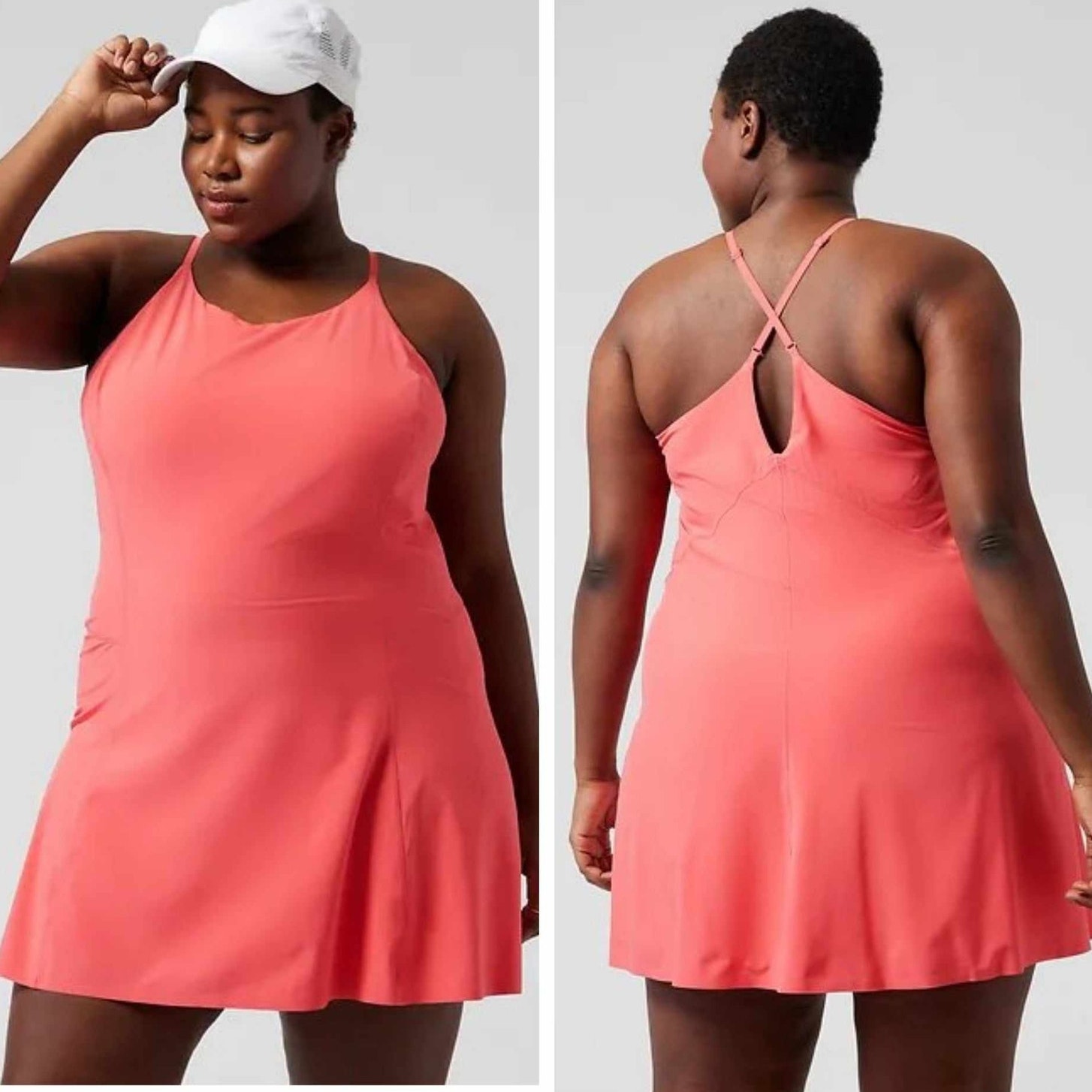 Athleta Infinity Dress with Built in Shorts Coral Petal Plus 3X NEW