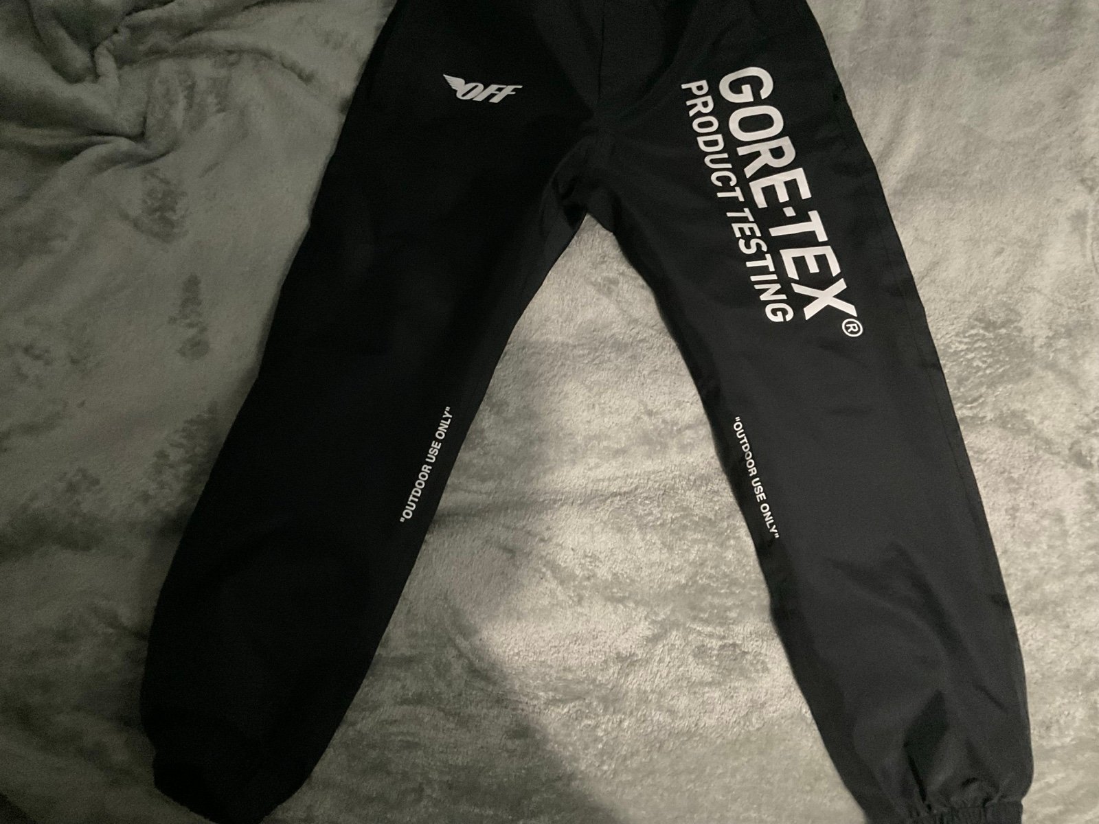 Off white gortex joggers