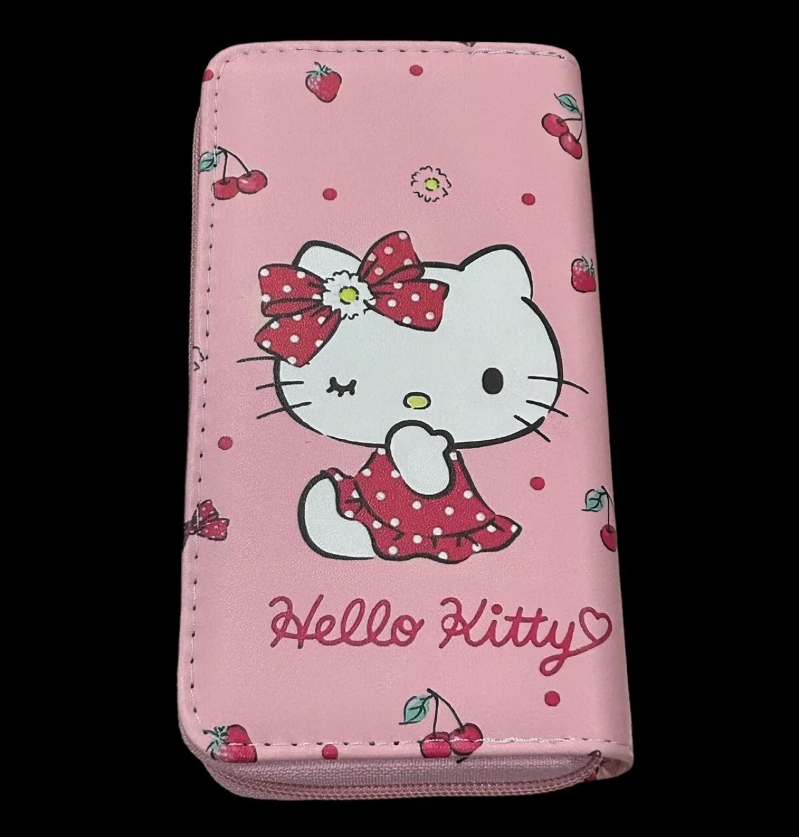 Hello Kitty Wallet Organizer 3 Compartments Zipper Closure