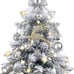 Mini Christmas Tree with Lights,24In 2ft Snow Flocked Pre-lit Tabletop