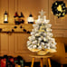 Mini Christmas Tree with Lights,24In 2ft Snow Flocked Pre-lit Tabletop