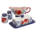 The Pioneer Woman Frontier Rose Butter Dish w/Lid, Gravy Boat and Salt & Pepper