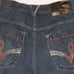 5ive Jungle Co Jean Shorts Mens 36 Denim Skater Y2K Blue Embroidered Dark