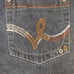 5ive Jungle Co Jean Shorts Mens 36 Denim Skater Y2K Blue Embroidered Dark