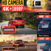Dash Cam Front and Rear 4K Built-in 5GHz WiFi, Dual Dash Cam Front 4K Rear 1080P