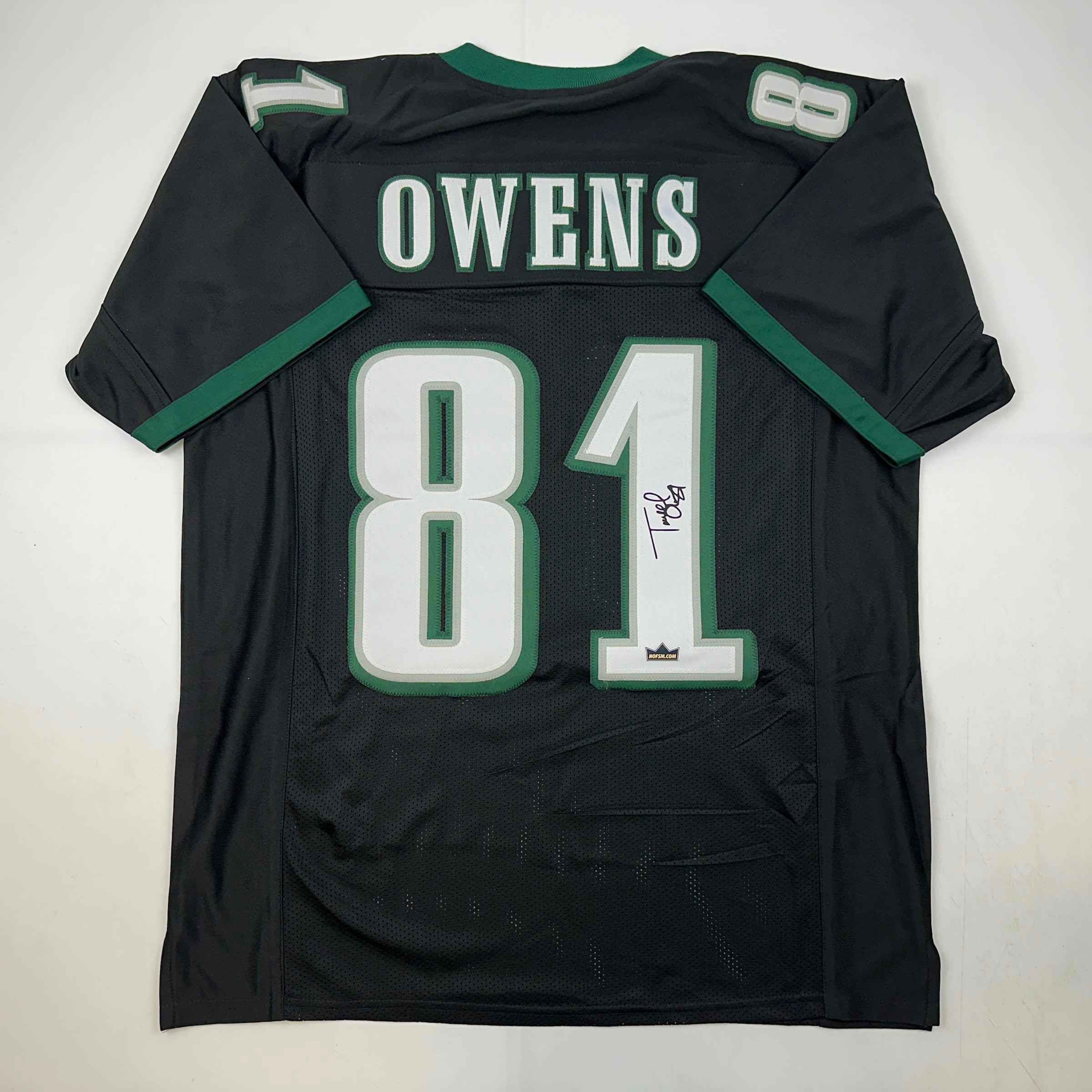Facsimile Autographed Terrell Owens Philadelphia Black Auto Jersey Size Men's
