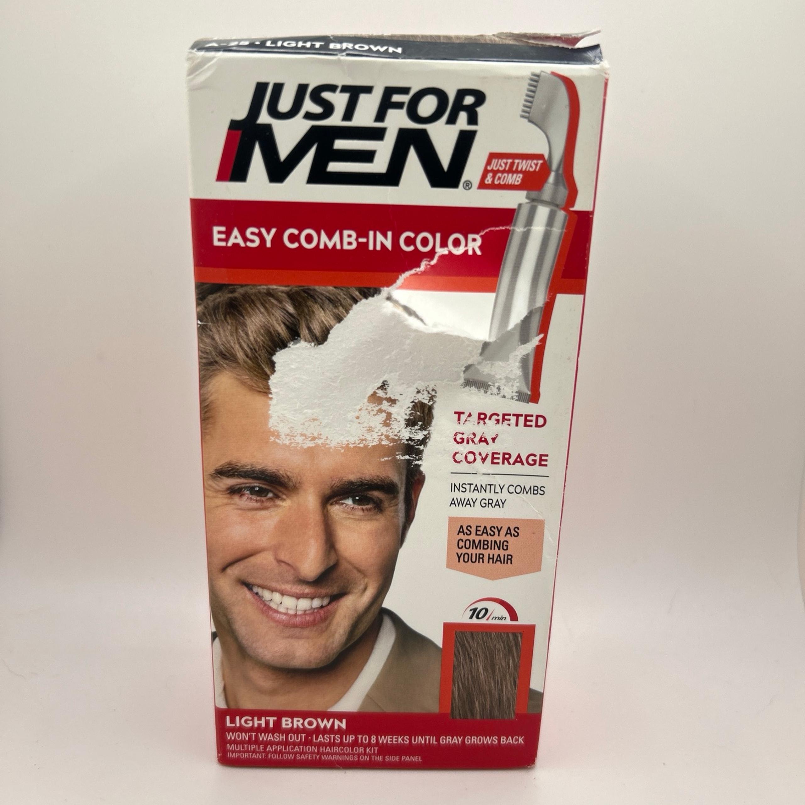 Just For Men Easy Comb-In Applicator Hair Color #A-25 Light Brown