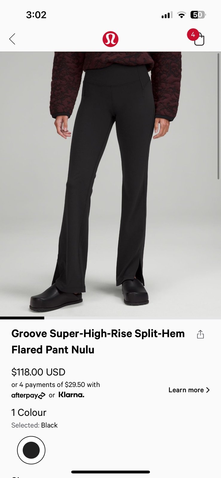 Lululemon groove split hem pants