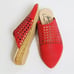 NWT GAIMO Made in Spain Leather Woven Espadrille Mule Sandals