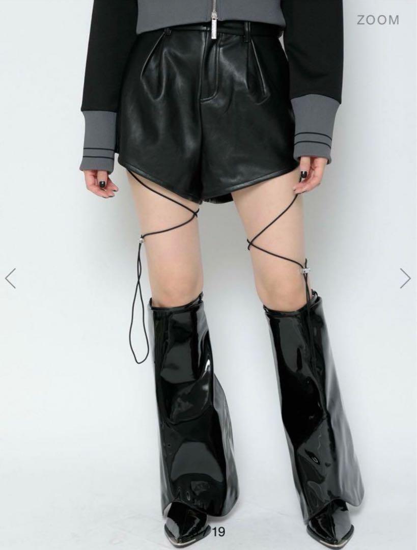 パンツ meltthelady leather like short pants meltthelady leather like short pants