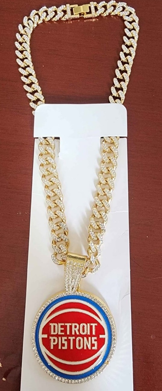 20 Detroit Pistons Iced Cuban Chain Necklace OTHER TEAMS AVAILABLE