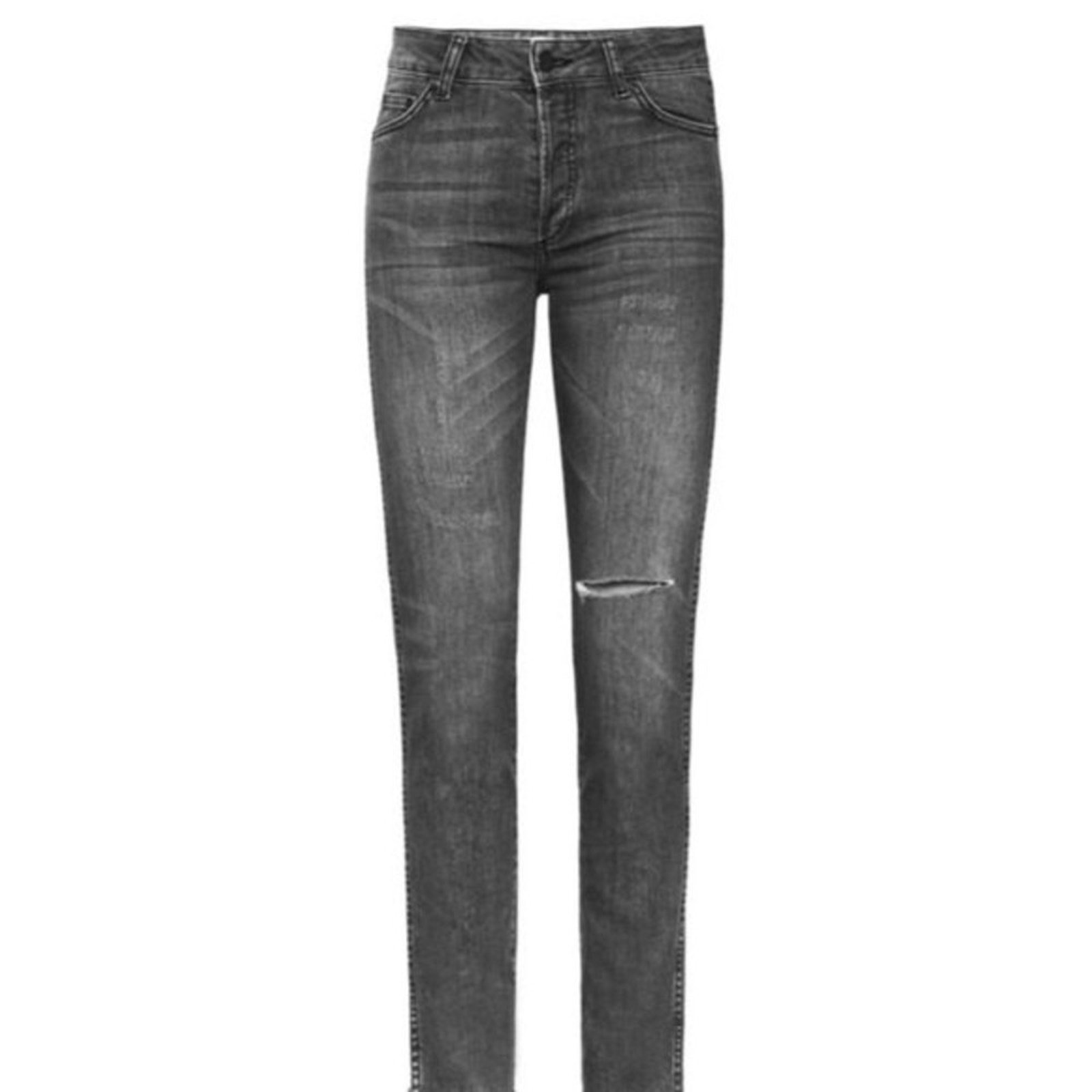 Anine Bing Kara Charcoal Ripped Knee Distressed Ankle Skinny Jeans Size 28