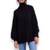 FREE PEOPLE Softly Structured Black Knit Turtleneck Oversized Sweater Small