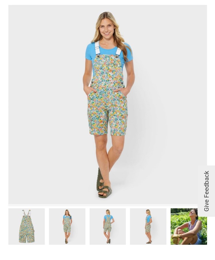 Duluth Womens Heirloom Garden Short Overalls