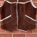 VTG 60s JC Penney Leather Vest Mens Brown medium Western Wear Sherpa Lined