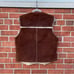 VTG 60s JC Penney Leather Vest Mens Brown medium Western Wear Sherpa Lined
