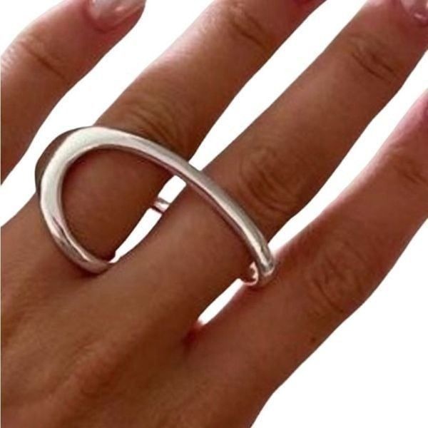 Only 3 left ! The Nike Ring two finger ring in 925