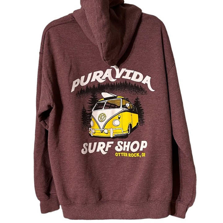 Pura Vida Surf Shop Graphic Hoodie M