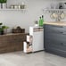 NEW Wooden Rolling Cabinet Bathroom Storage Organizer