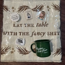 Taylor Swift Lay The Table With The Fancy Evermore table runner bundle With mug