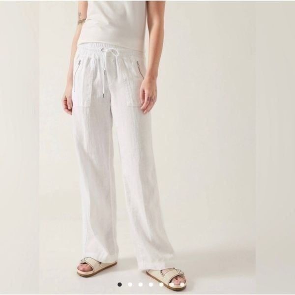 Athleta Cabo Linen Wide Leg Pant size 18