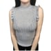 Rebecca Taylor Sleeveless Ruffle Merino Wool Turtleneck Sweater
