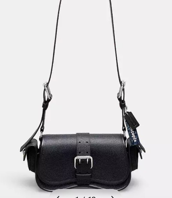 NEW! CARGO WAVY DINKY BAG IN COACHTOPIA LEATHER NWT!