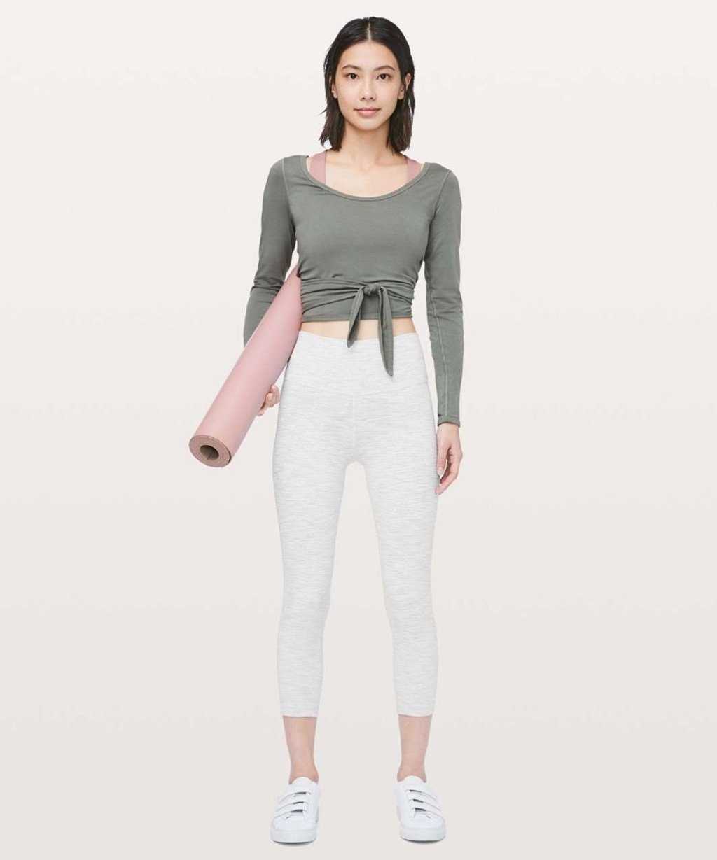 Lululemon Wunder Under Crop High-Rise Luxtreme 21 size 10 heather grey