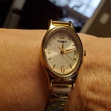 Women's T26301 Kendall Circle Two-Tone Stainless Steel Expansion Band Watch