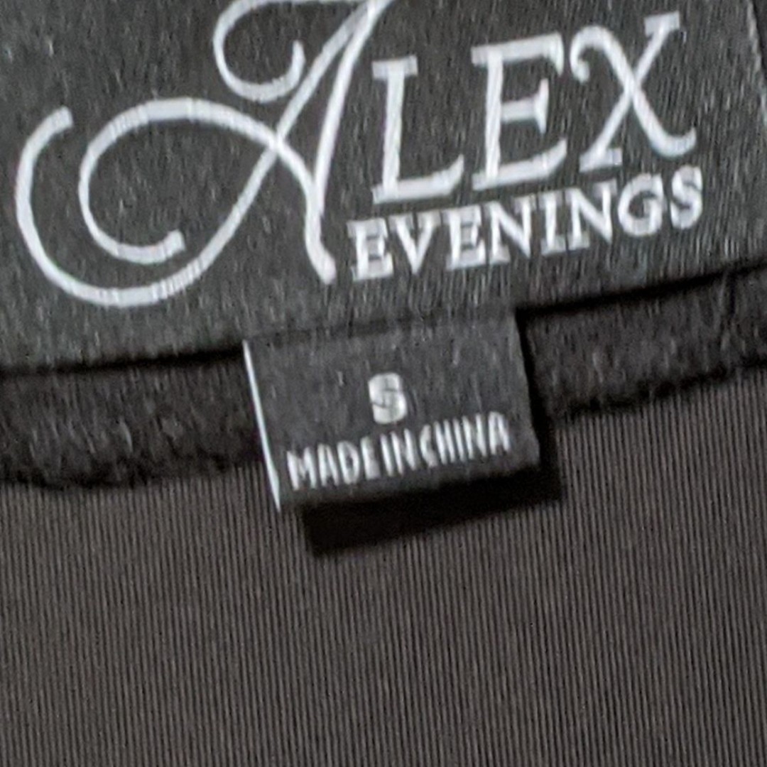 Alex Evenings 3/4 Sleeve Scoop Neck Stretch Velvet jacket Sequin detail collar S - detail