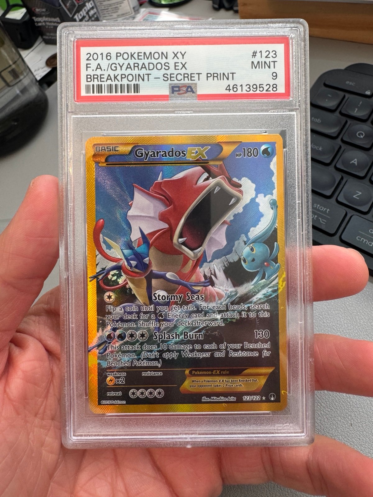 Gyarados ex 123 PSA 9 Secret Rare Breakpoint Pokemon Card