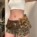 Y2K boho chunky cheetah far belt