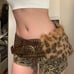 Y2K boho chunky cheetah far belt