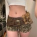 Y2K boho chunky cheetah far belt