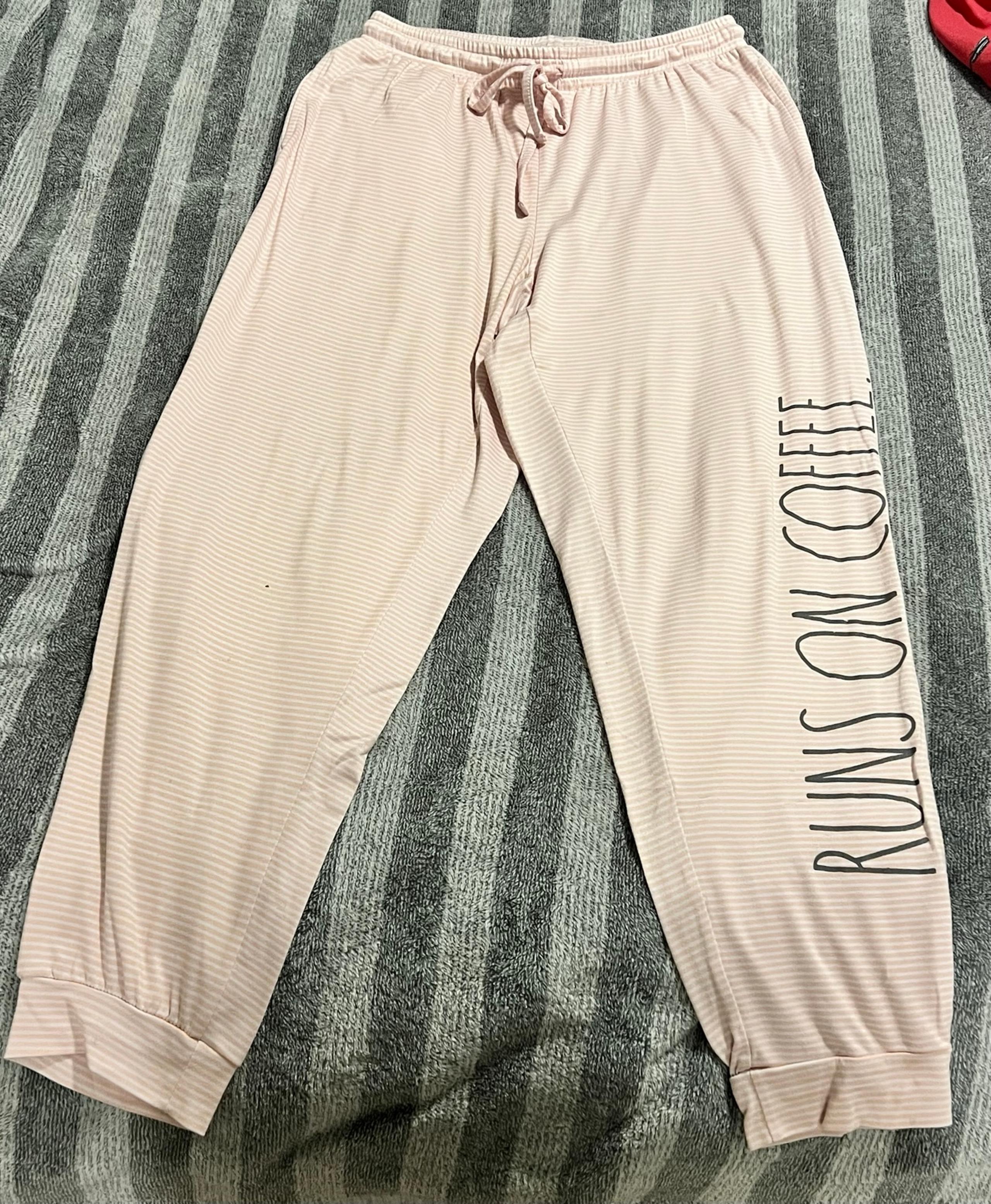 Rae Dunn RUNS ON COFFEE PJ Pants - Medium