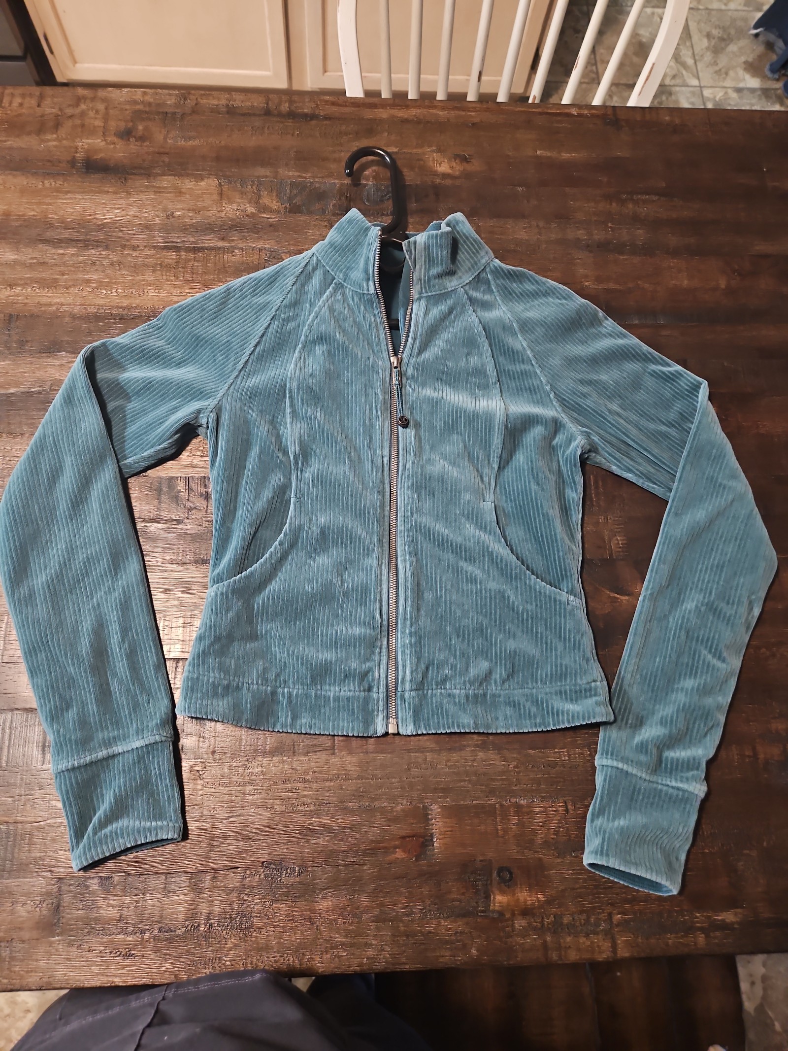 Lululemon Scuba Track Jacket, Velvet Cord, size 4