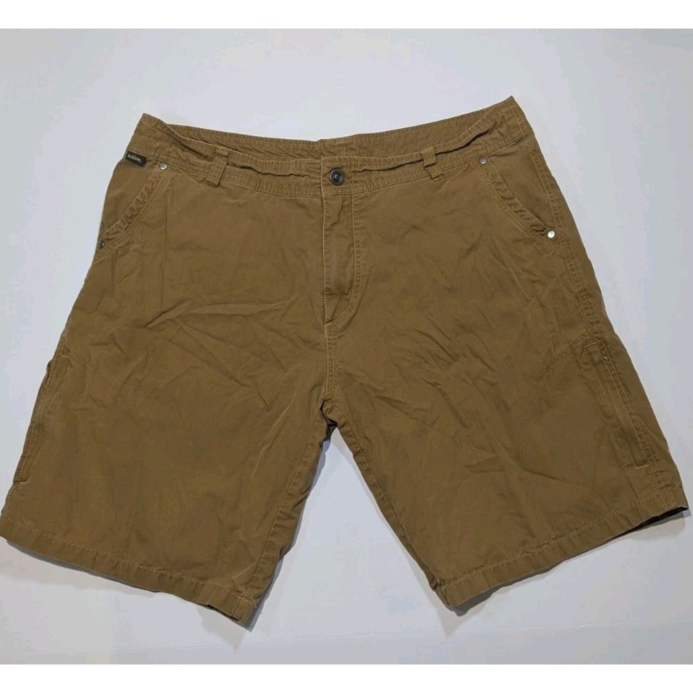 Kuhl Shorts Mens Size 38 Renegade Shorts Hiking Fishing Outdoor Brown Nylon 11
