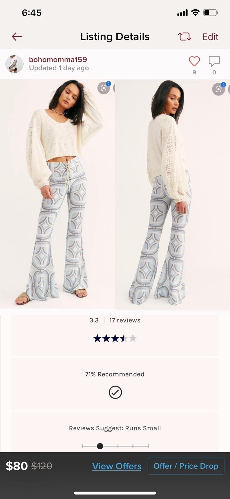 Free people flare pants