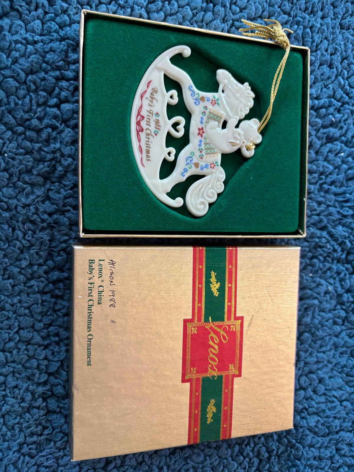 1988 Baby's First Christmas Lenox ornament