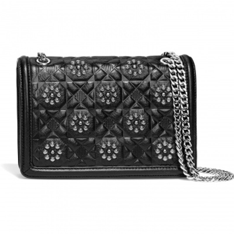 Brighton Elise Flap Bag - Black Quilted Leather Pretty Tough - New/NWT Crossbody