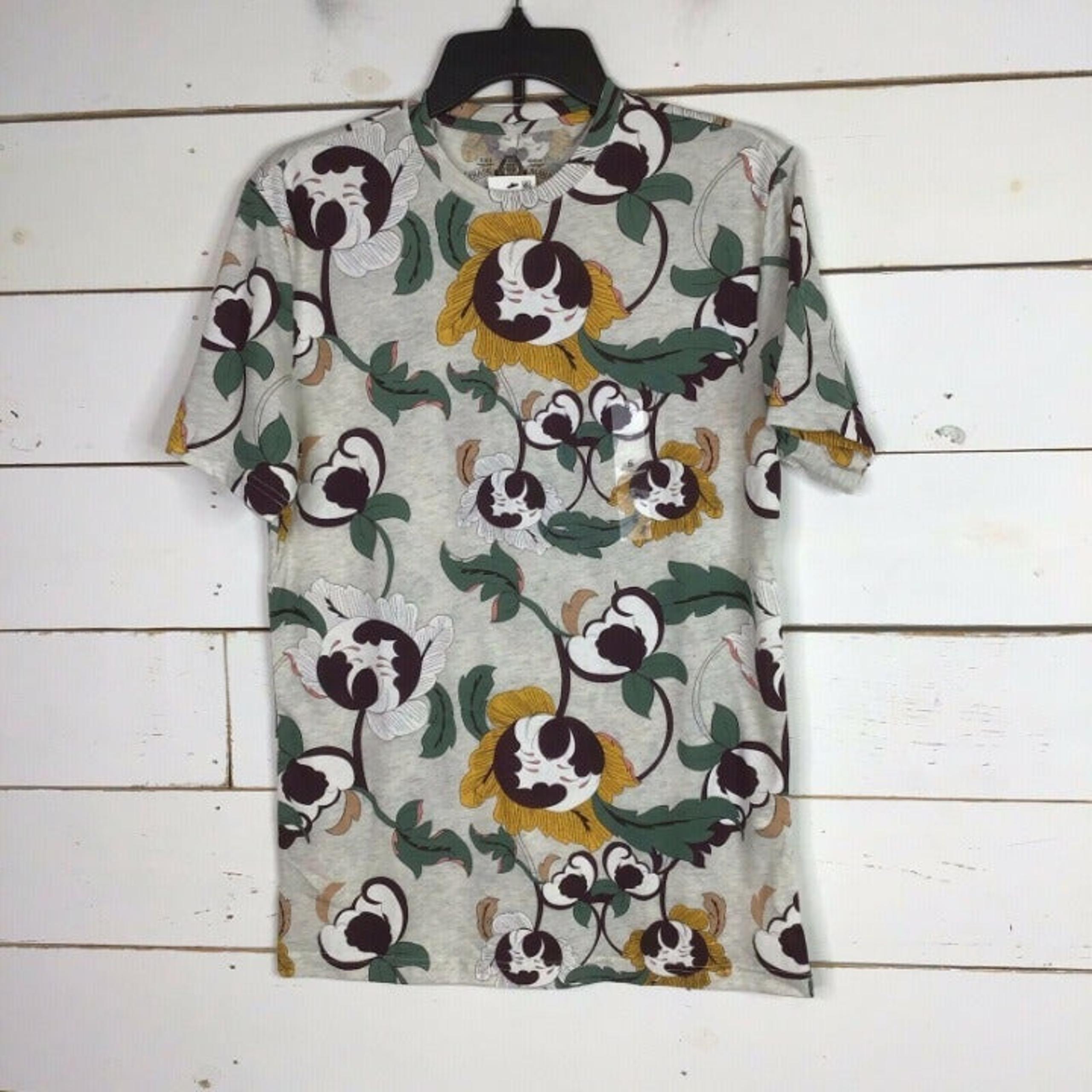 New American Rag T Shirt Short Sleeve Abstract Floral Oat Heather Men's Small