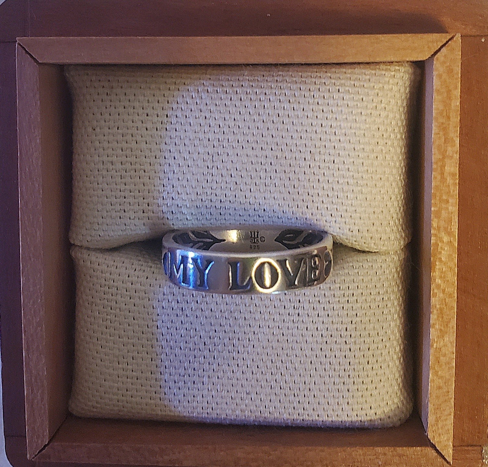 Retired James Avery My Love Ring, size 7