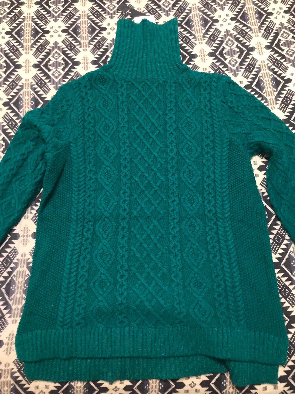 lands end cable turtleneck sweater